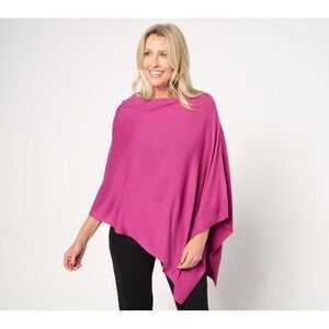 Complliments Women's Top Sweater Sz XL Cowl Neck Poncho Pink A667210
